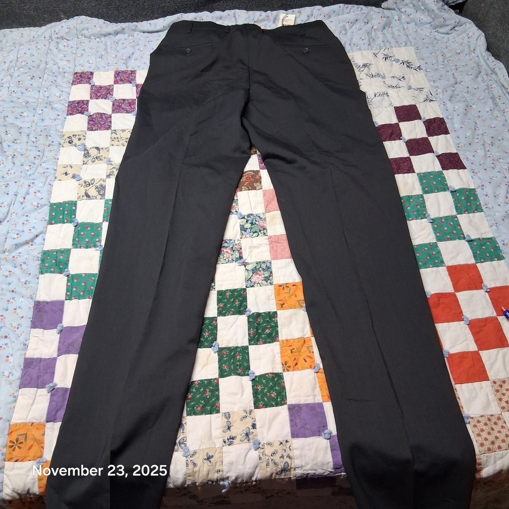 St. Croix Dress Pants Onyx Marl Made in Italy Unhemmed Size 36 Regular - Picture 6 of 13